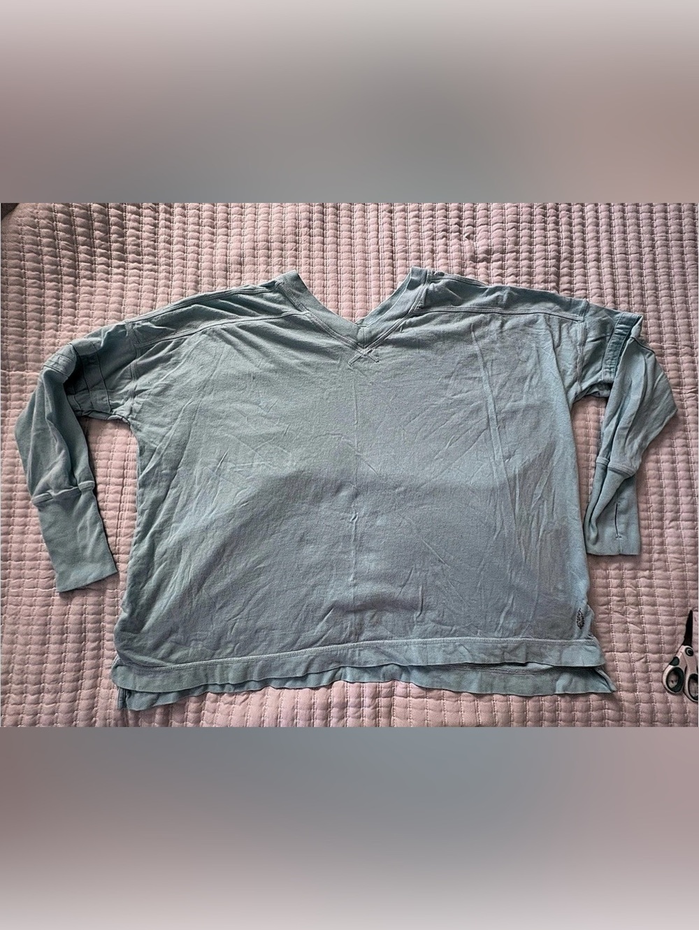 Free People Long Sleeve Top in Blue